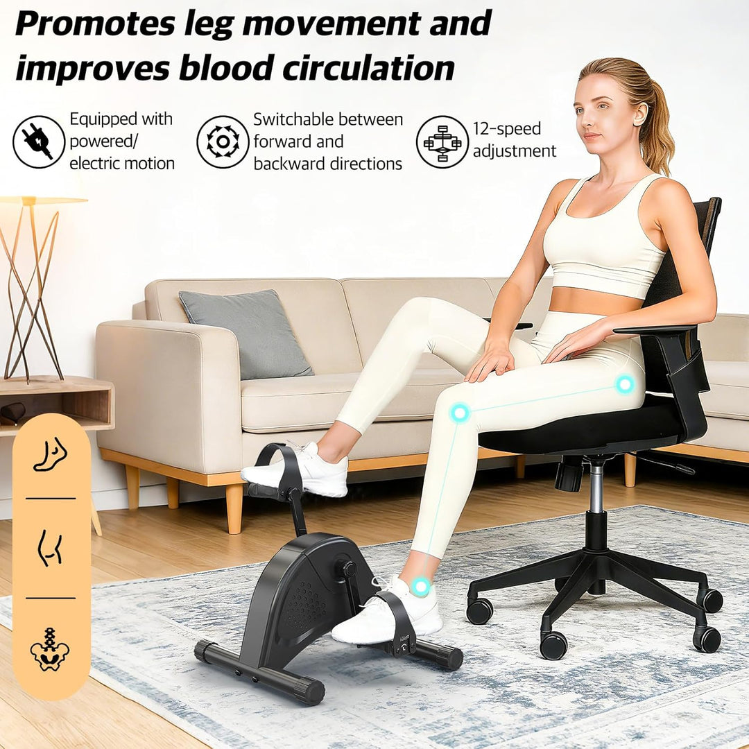 Pedaltrainer, Beintrainer für Zuhause, Leisem Motor, 6 Geschwindigkeitsstufen, Heimtrainer Senioren