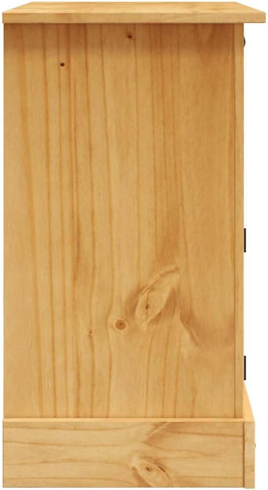 vidaXL Kiefer Massiv TV Schrank 80x43x78 cm Lowboard Fernsehschrank Sideboard Braun, Braun