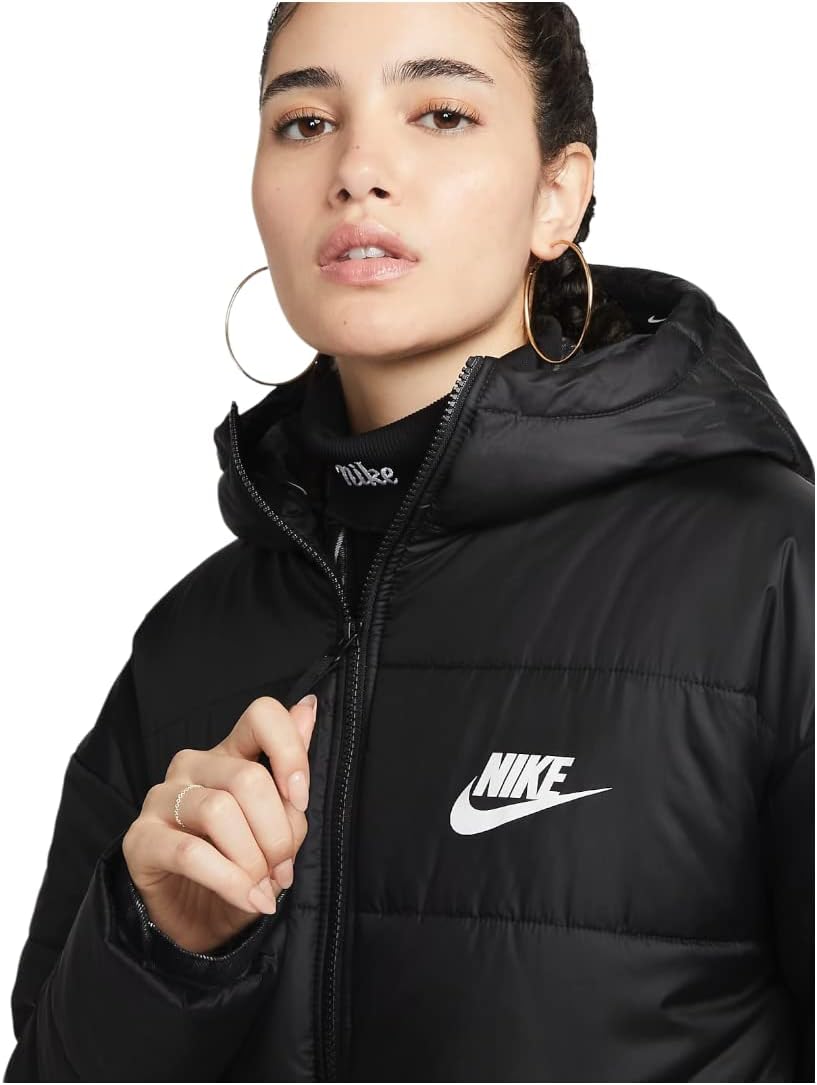 NIKE Damen W Nsw Tf Rpl Classic Hd Jkt Jacket M Schwarz, M Schwarz