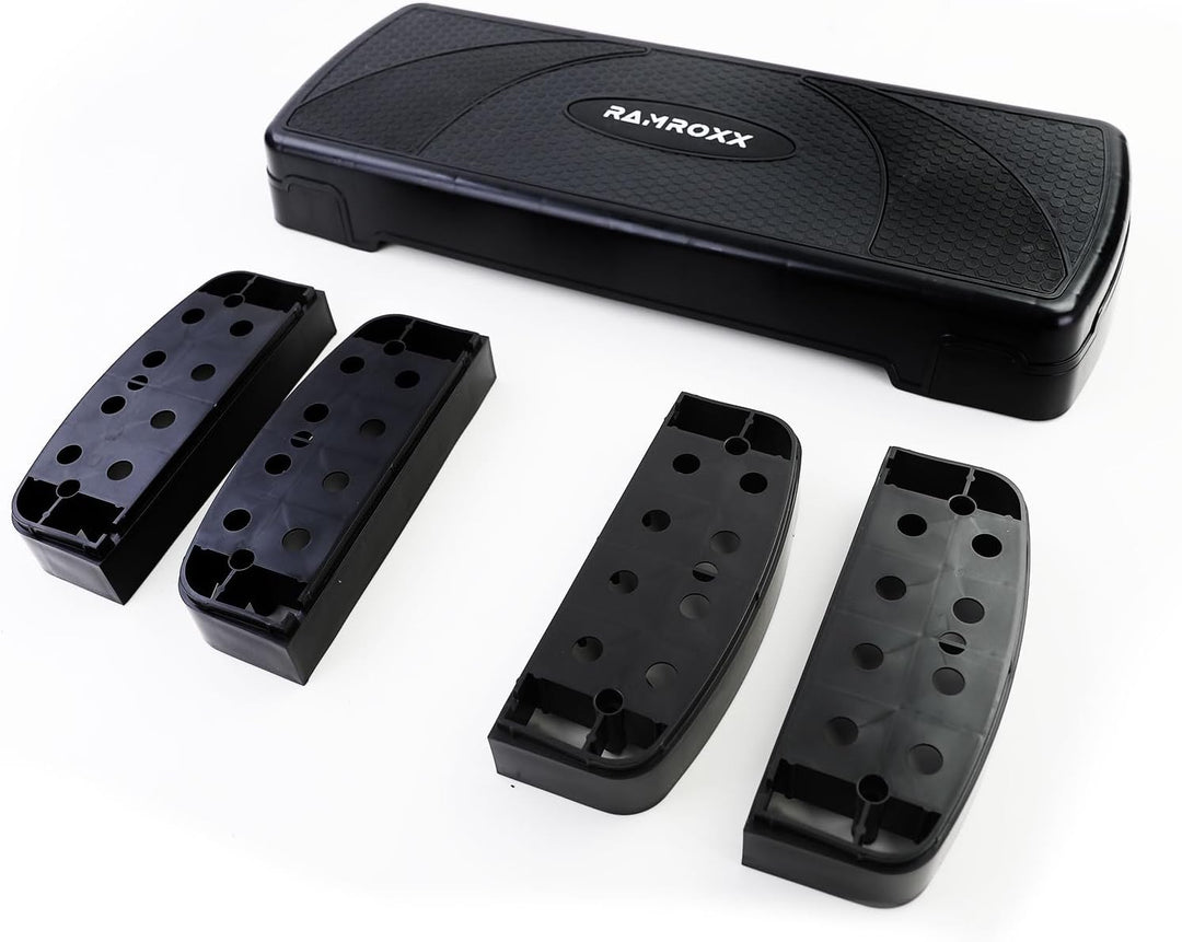 Tenzo-R Fitness Stepboard Stepper Steppbrett Workout 3 Stufen Schwarz 80x30cm