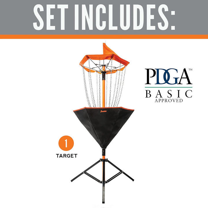 Franklin Sports Disc Golfkörbe - Tragbares Disc Golf Target mit Ketten enthalten - Disc Golfkorb Stä