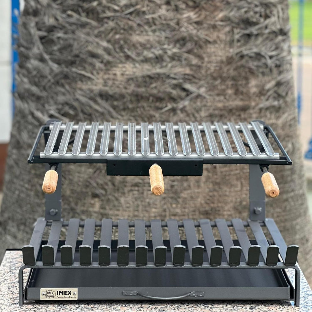 Imex El Zorro 71407, Grill mit Rost, Edelstahl 60 x 43 x 33 cm, schwarz, Edelstahl