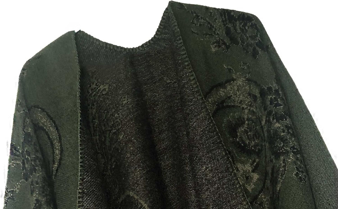 Damen Warm Offene Front Strick Schals und Wraps Floral Elegante Cardigans Poncho Cape Coat Mantel Du