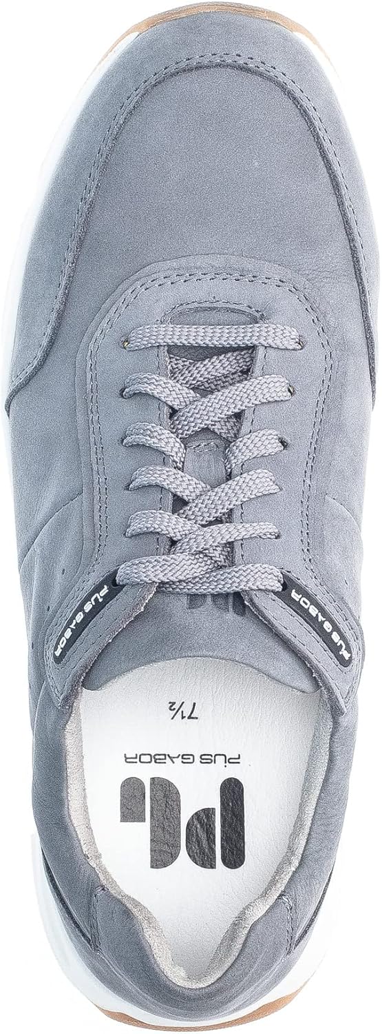 Pius Gabor Herren Sneaker,zertifiziertes Leder,Wechselfussbett,Superflex Sohle 50 EU Grau Platin, 50