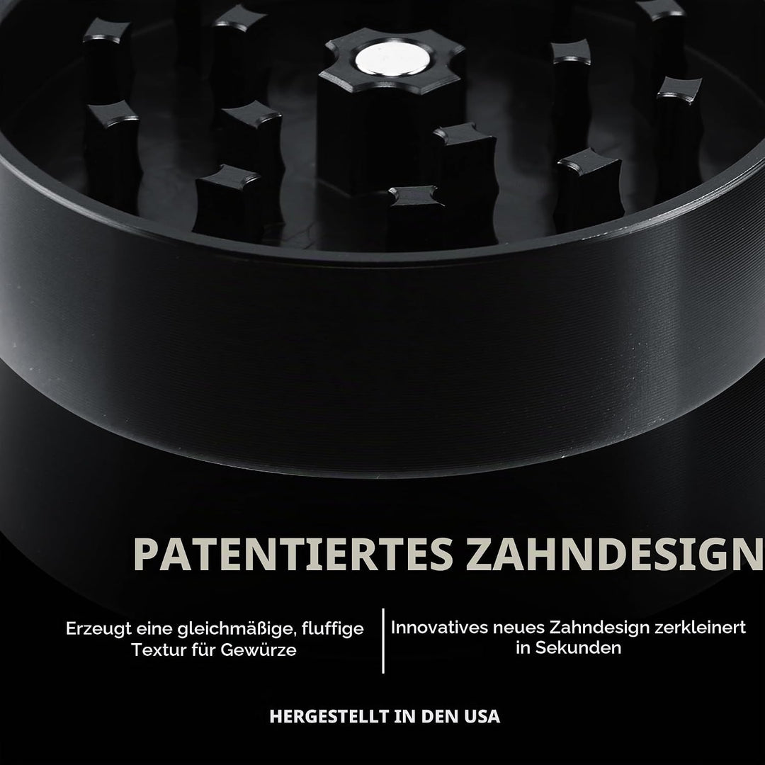 Santa Cruz Shredder Kräutermühle aus Metall, gerändelte Oberseite für stärkeren Halt, 3-teilig, gros