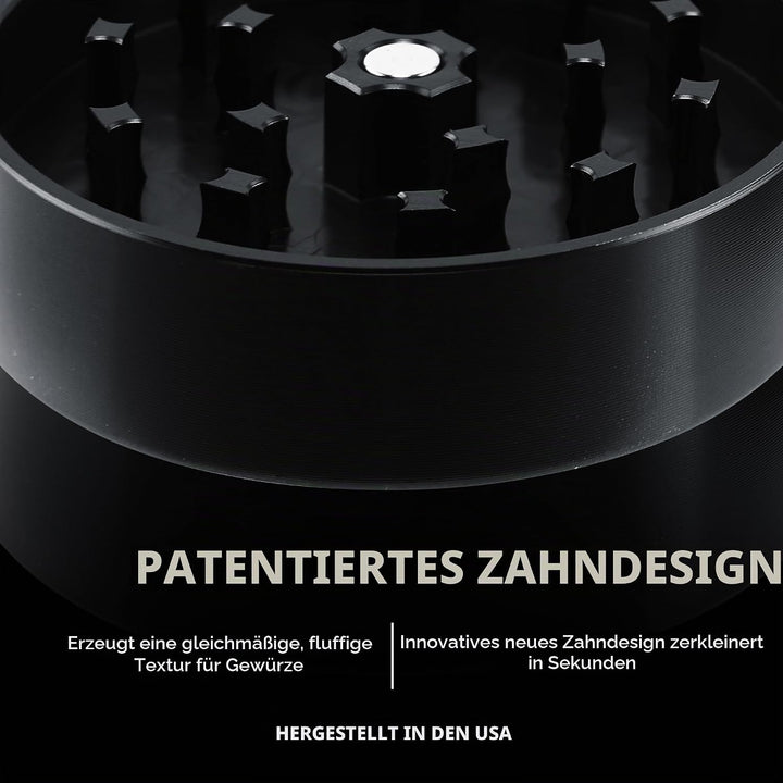 Santa Cruz Shredder Kräutermühle aus Metall, gerändelte Oberseite für stärkeren Halt, 3-teilig, gros