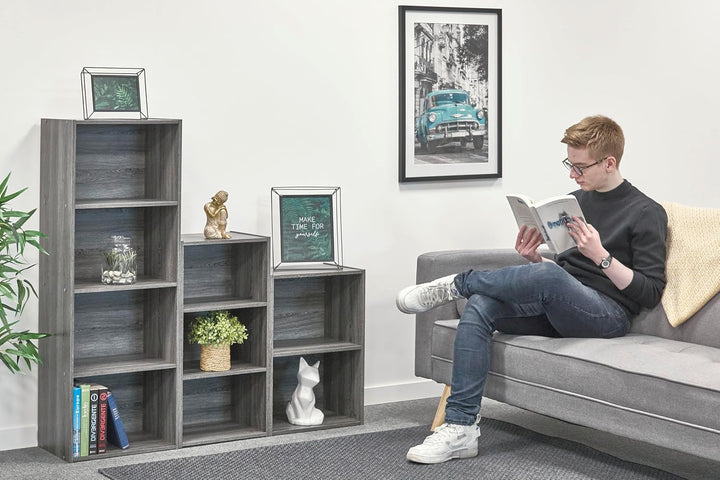 Iris Ohyama, Aufbewahrungsmöbel, Bücherregal, 2 feste Regale, Design,Multifunktional, Büro, Eingang,