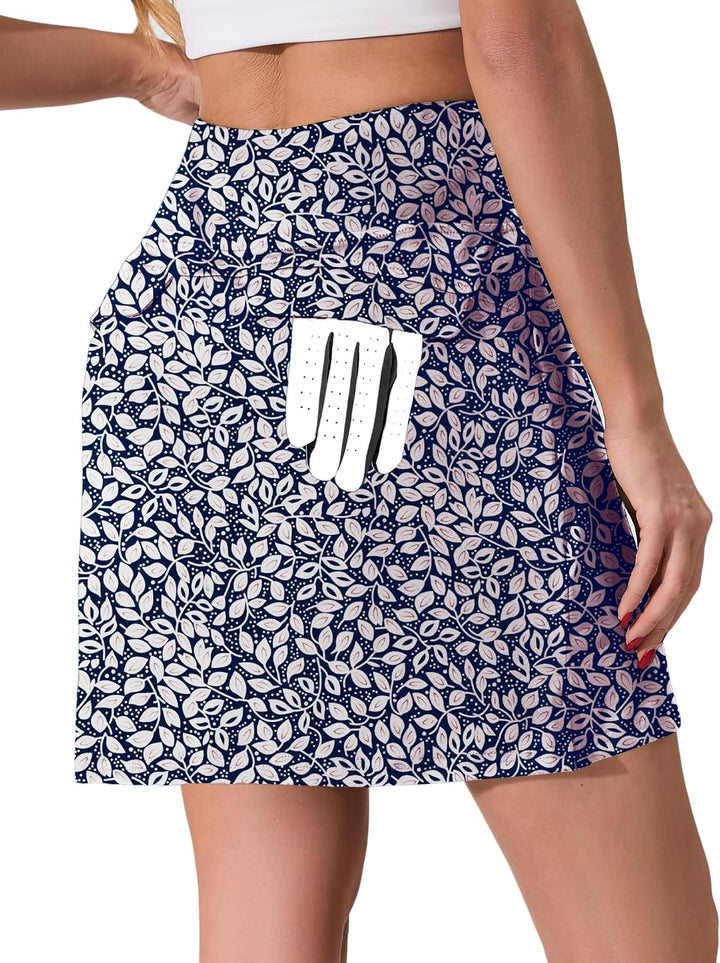 Timuspo Rock Damen Sommer Tennisröcke mit Hose Drunter Hohe Taille Activewear Skort Sportrock Golfro
