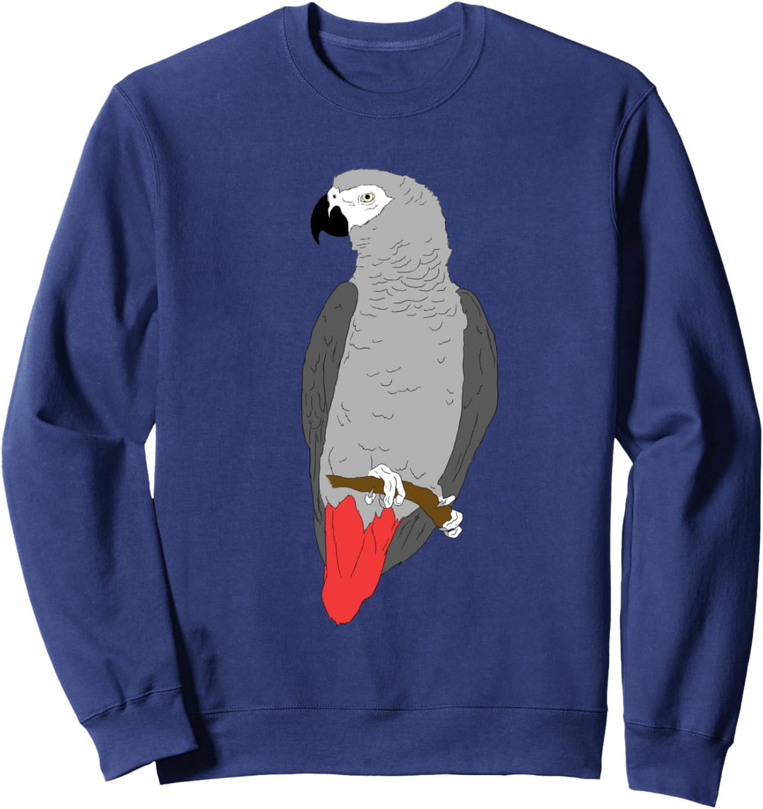 Graupapagei auf Barsch Sweatshirt