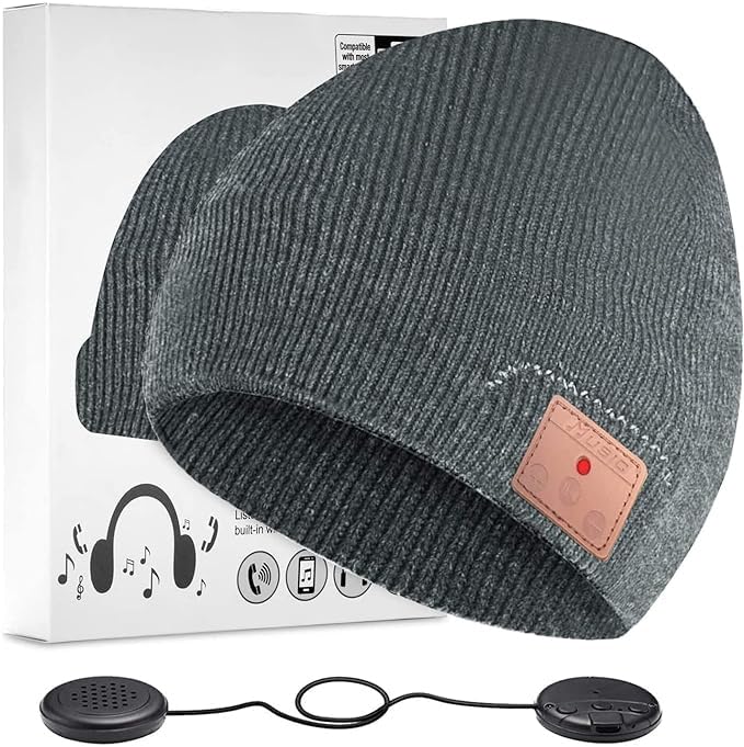 Bluetooth Beanie Mütze mit Kopfhörern Bluetooth Musik Hut Wireless Mütze Ausgestattet mit Bluetooth