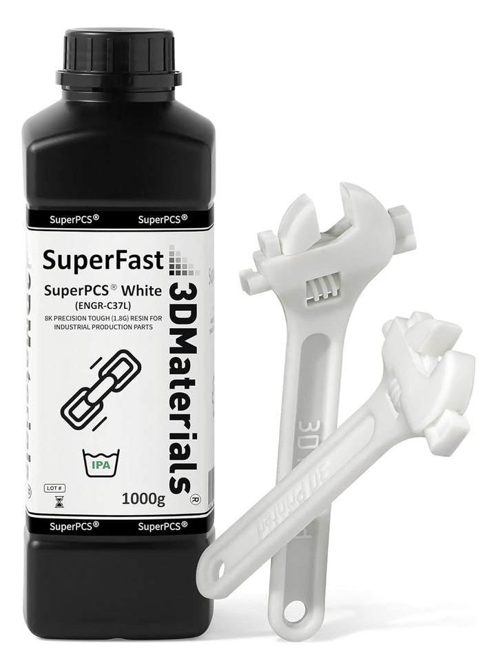 SuperPCS 3D-Drucker Harz, härtestes und schnellstes, 50 µm, 1,8 GPA, Druck in 1,5 Sek., Hergestellt