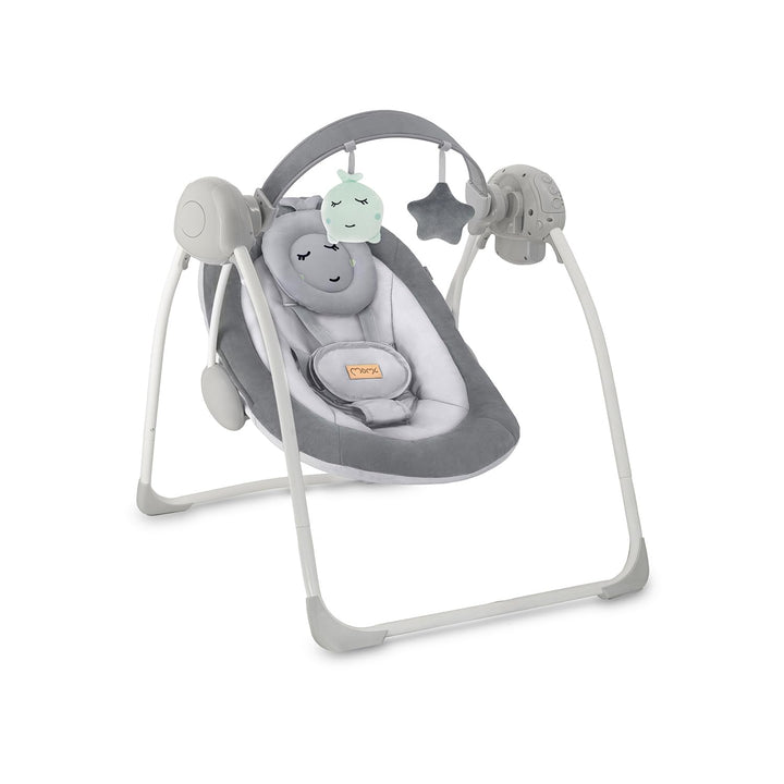 MoMi Babywippe LISS für Babys bis 9 kg, faltbar, Batterie- oder Netzbetrieb, Netzteil mit USB-Kabel,