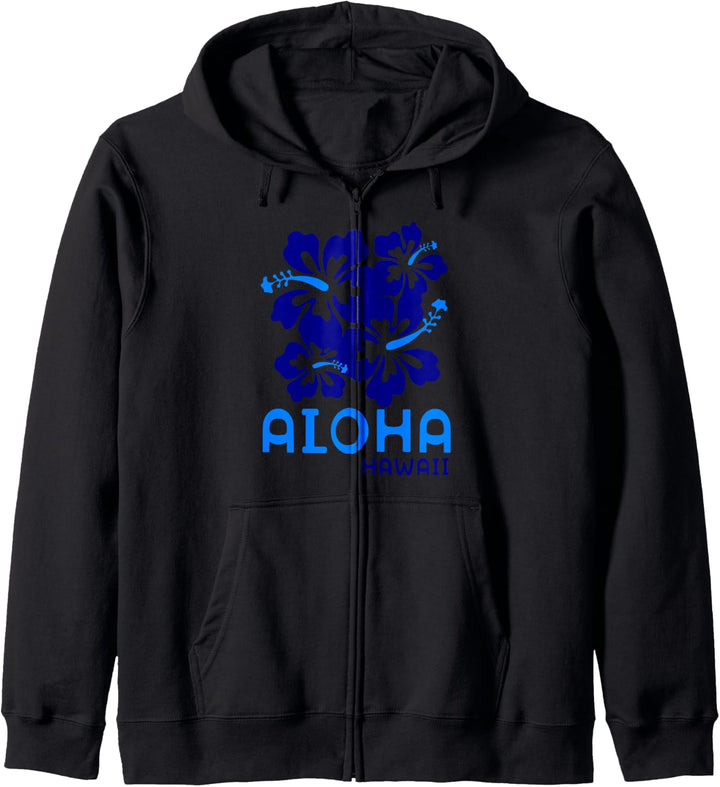 Aloha Hawaii Blue Hibiscus Kapuzenjacke