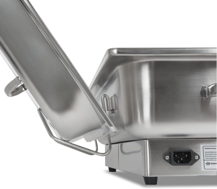 Mahlzeit elektrischer Edelstahl Chafing Dish mit GN 1/1 | 9 Liter | bis 80°C mit Display | Speisenwä