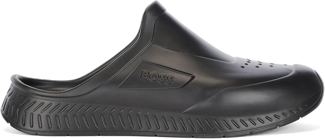 BOSS Herren Titanium-R Slid Gummierte Slipper mit Logo-Prägung Grösse 41 EU Black7, 41 EU Black7
