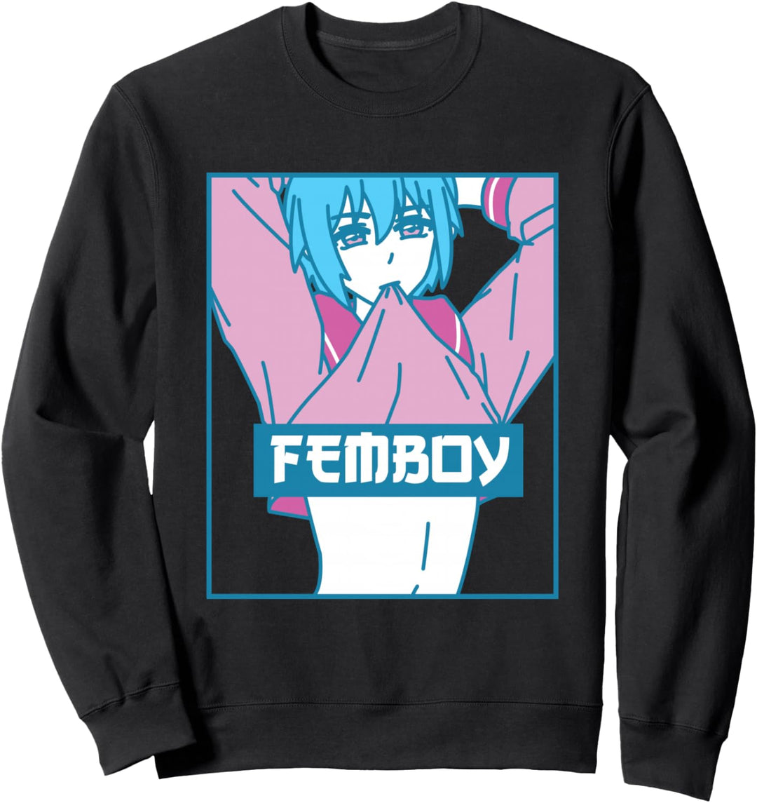 Femboy Aesthetic Pastel Yaoi Anime Boy Crossdressing Sweatshirt