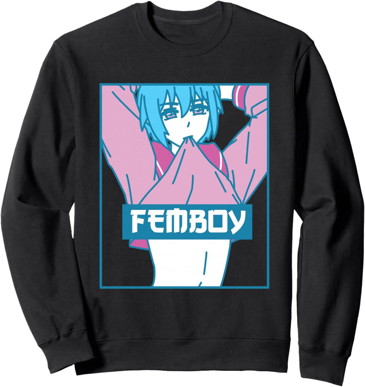 Femboy Aesthetic Pastel Yaoi Anime Boy Crossdressing Sweatshirt