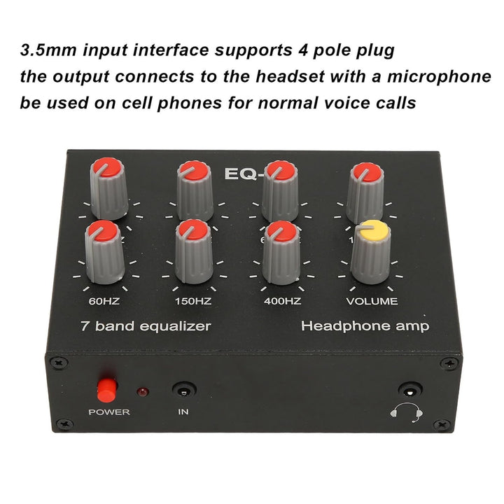 Focket EQ 7 Band Car Audio Graphic Equalizer, 12dB High Bass Anpassung Dual Channel Graphic Equalize