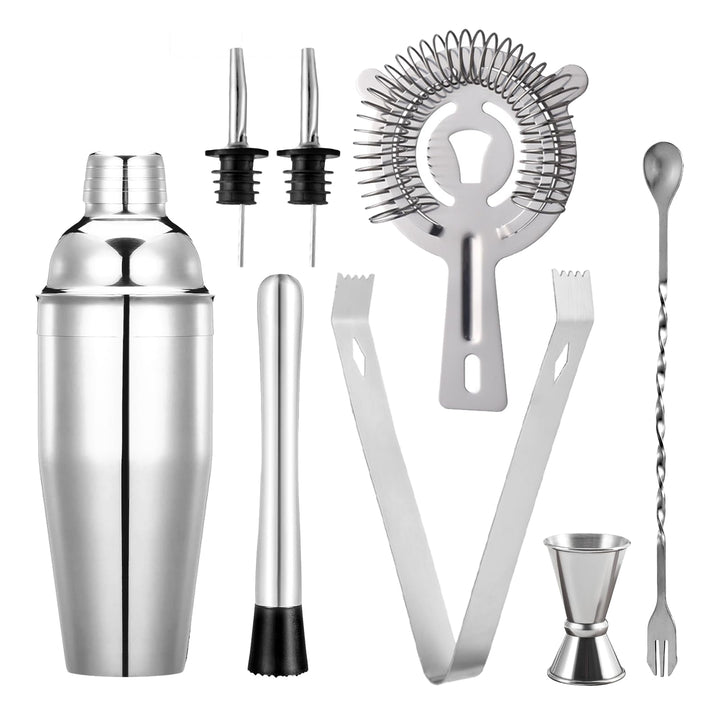 Cocktail Set - Edelstahl Cocktail Shaker - Coktailmixset 750 ML - Cocktail zubehör mit Shaker, doppe