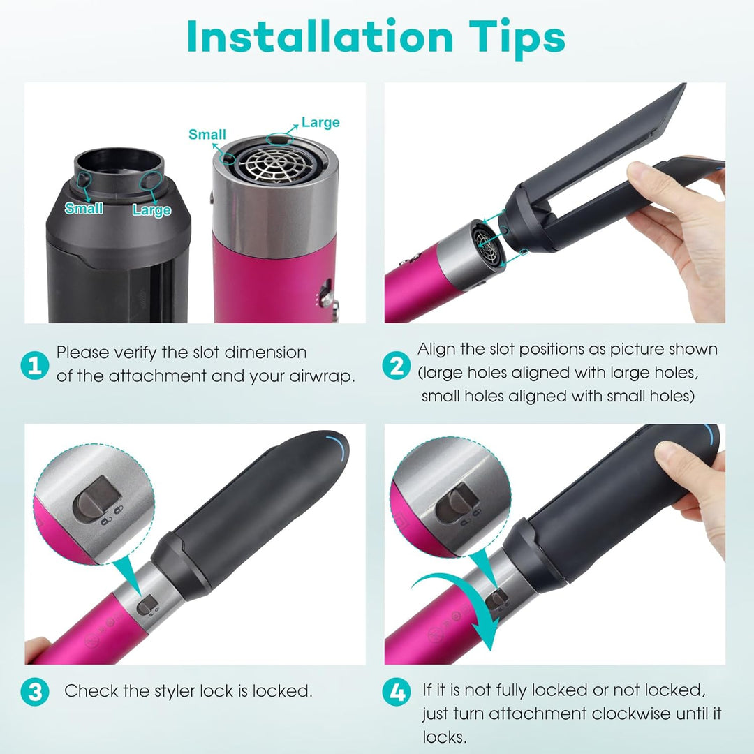 Haarglätteraufsatz für Dy-son Airwrap HS01 HS05 HS08, Pre-Styling-Föhnbürste für lockiges Haar, prof