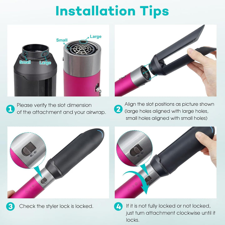 Haarglätteraufsatz für Dy-son Airwrap HS01 HS05 HS08, Pre-Styling-Föhnbürste für lockiges Haar, prof