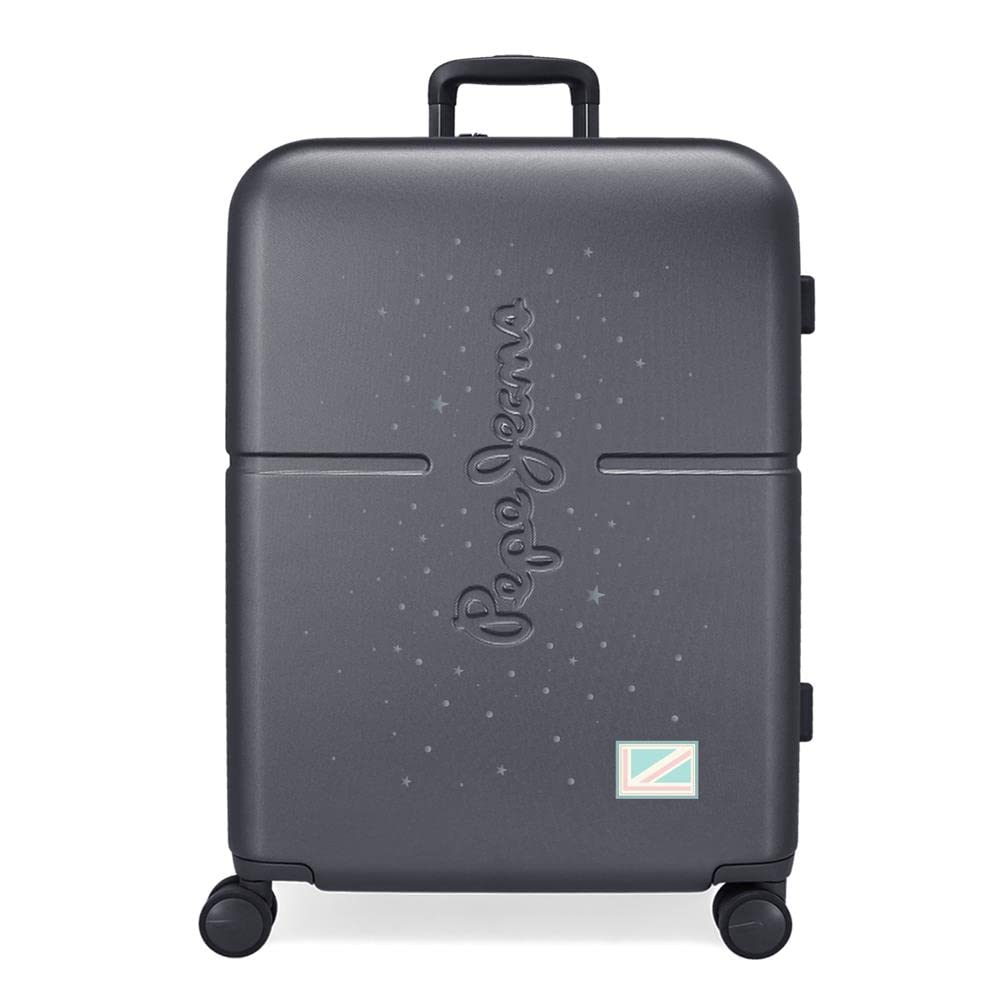 Pepe Jeans Jane Koffer, mittelgross, blau, 48 x 70 x 28 cm, robust, ABS-Kunststoff, integrierter TSA