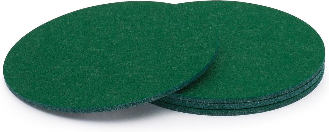 FILU Filzuntersetzer rund 20cm 4er Pack (Farbe wählbar) tannengrün - Untersetzer aus Filz für Tisch