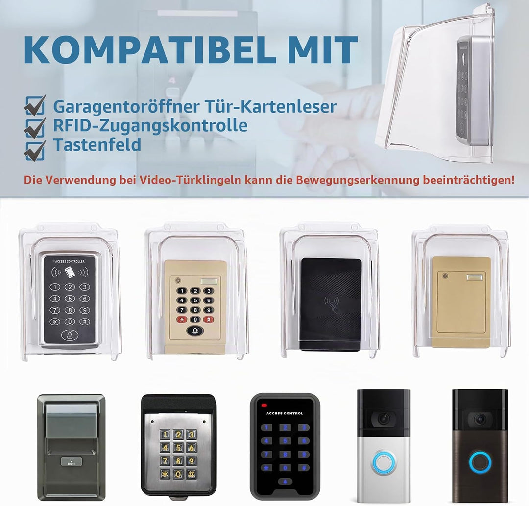 dgyezhao Regenschutz für Türklingel aus Kunststoff, Blendschutz für Türklingel, Zubehör für Zugangsk