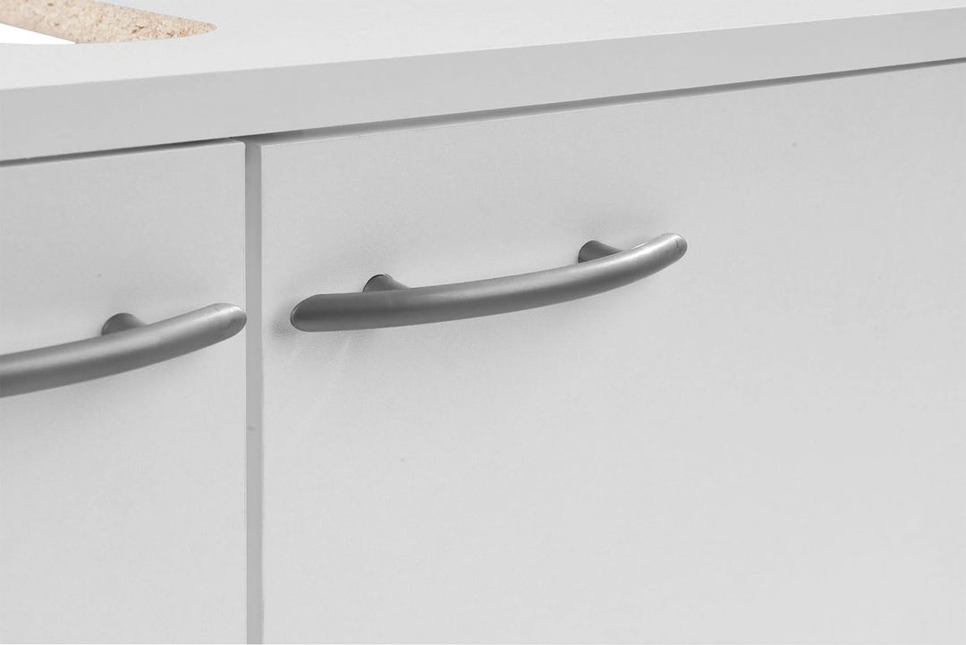 Waschbeckenunterschrank Waschtischunterschrank Badezimmerschrank | Weiss matt | 2 Türen | BxHxT: 63x