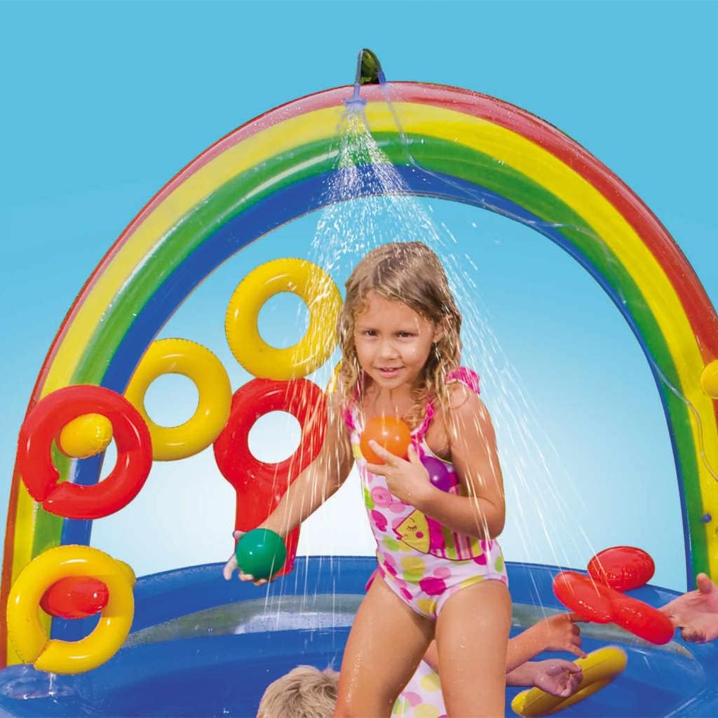 vidaXL Intex Aufblasbarer Pool Rainbow Ring Play Center 297x193x135cm 57453NP