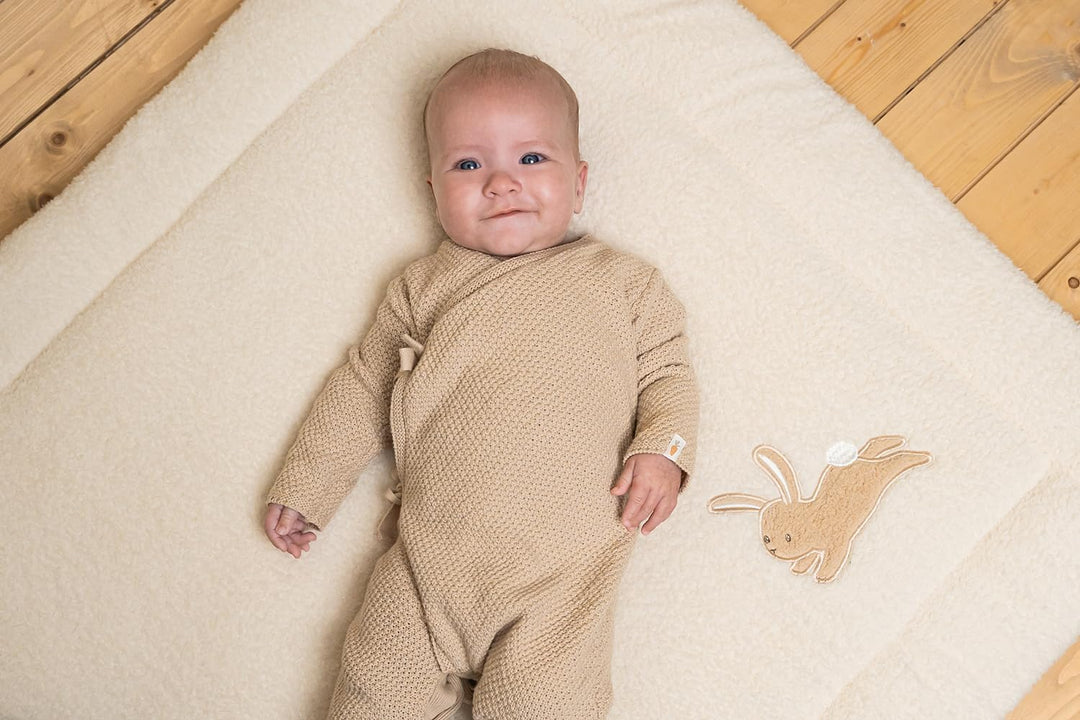 Little Dutch 8857 Laufgittereinlage Krabbeldecke Hase beige - Baby Bunny - Newborn Naturals (80x100