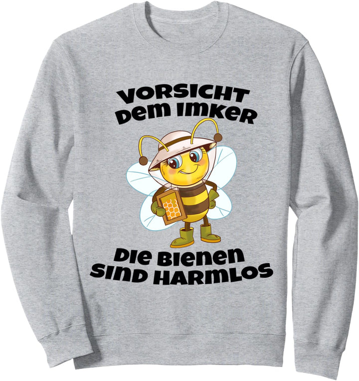 Vorsicht vor dem Imker Bienen Honig Honigwabe Imkerhut Sweatshirt