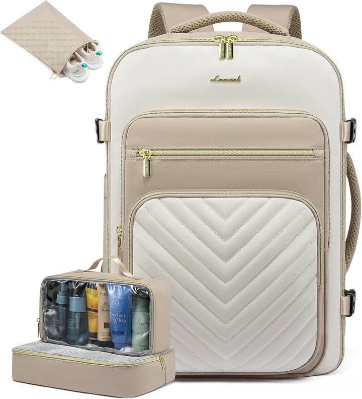 LOVEVOOK Handgepäck Rucksack Flugzeug, 40L Reiserucksack Damen Gross, Wasserdicht Laptop Rucksack Da