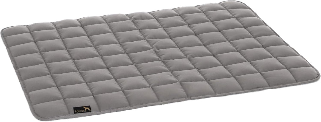 Doctor Bark Pointer | Hundedecke, gepolsterte Liegedecke, Hundematte waschbar (M - 80x60 cm, Hellgra