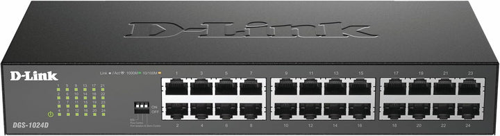 D-Link DGS-1024D Gigabit Ethernet Switch (24 Ports, 10/100/1000 Mbit/s, einfache Plug & Play-Install