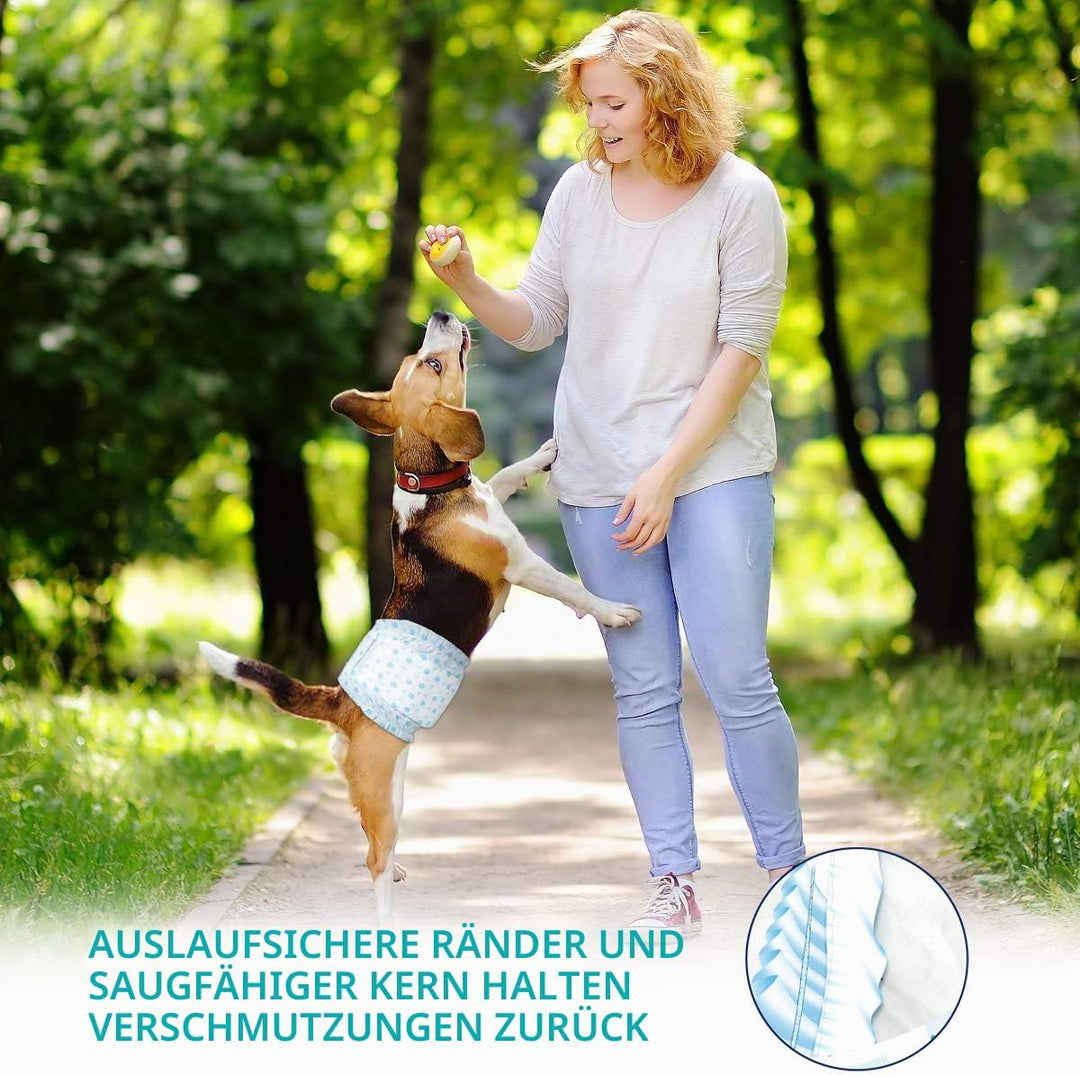 26 Stück XS Einweg-Hundewindeln für Rüden, Hundewindeln für Rüden, Passend für Taille 15-33 cm Welpe