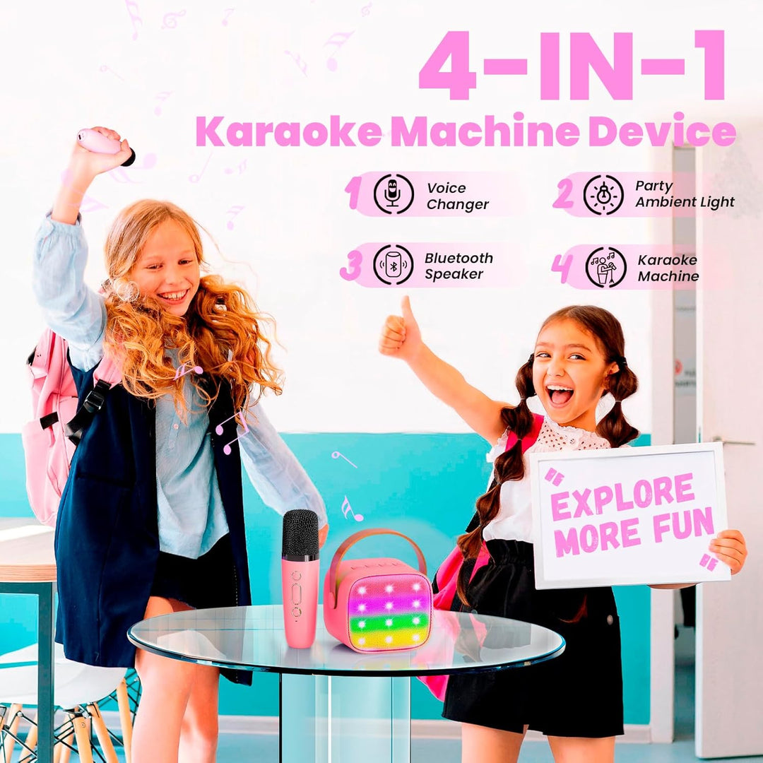 Kinder Karaoke Maschine, Neueste Karaoke Mikrofon Kinder, Geschenke für Mädchen Jungs,Mini Bluetooth
