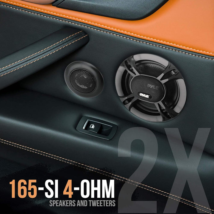 Pyle 2-Wege-Auto-Stereo-Lautsprechersystem – 360 W 16,5 cm (6,5 Zoll), universeller Pro-Audio-Auto-L
