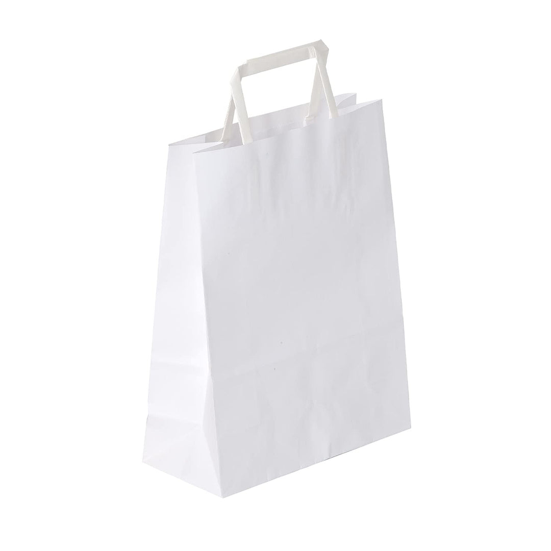Propac z-show26 Umschlag Shopper aus Papier Flacher Griff, Weiss, 26 x 34 cm, Stück 100