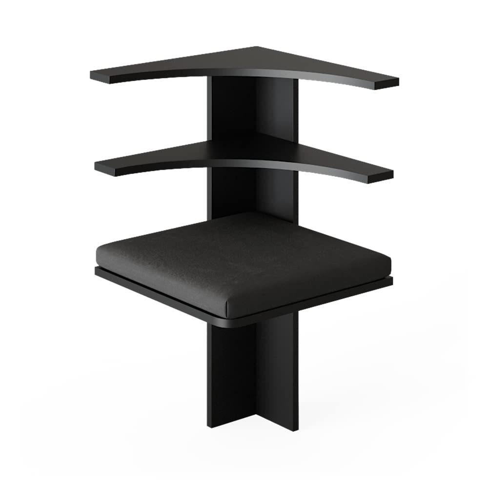 Vicco Esszimmer-Eckbank Roman, Schwarz, 43.5 x 43.5 cm Schwarz Sitzecke, Schwarz Sitzecke