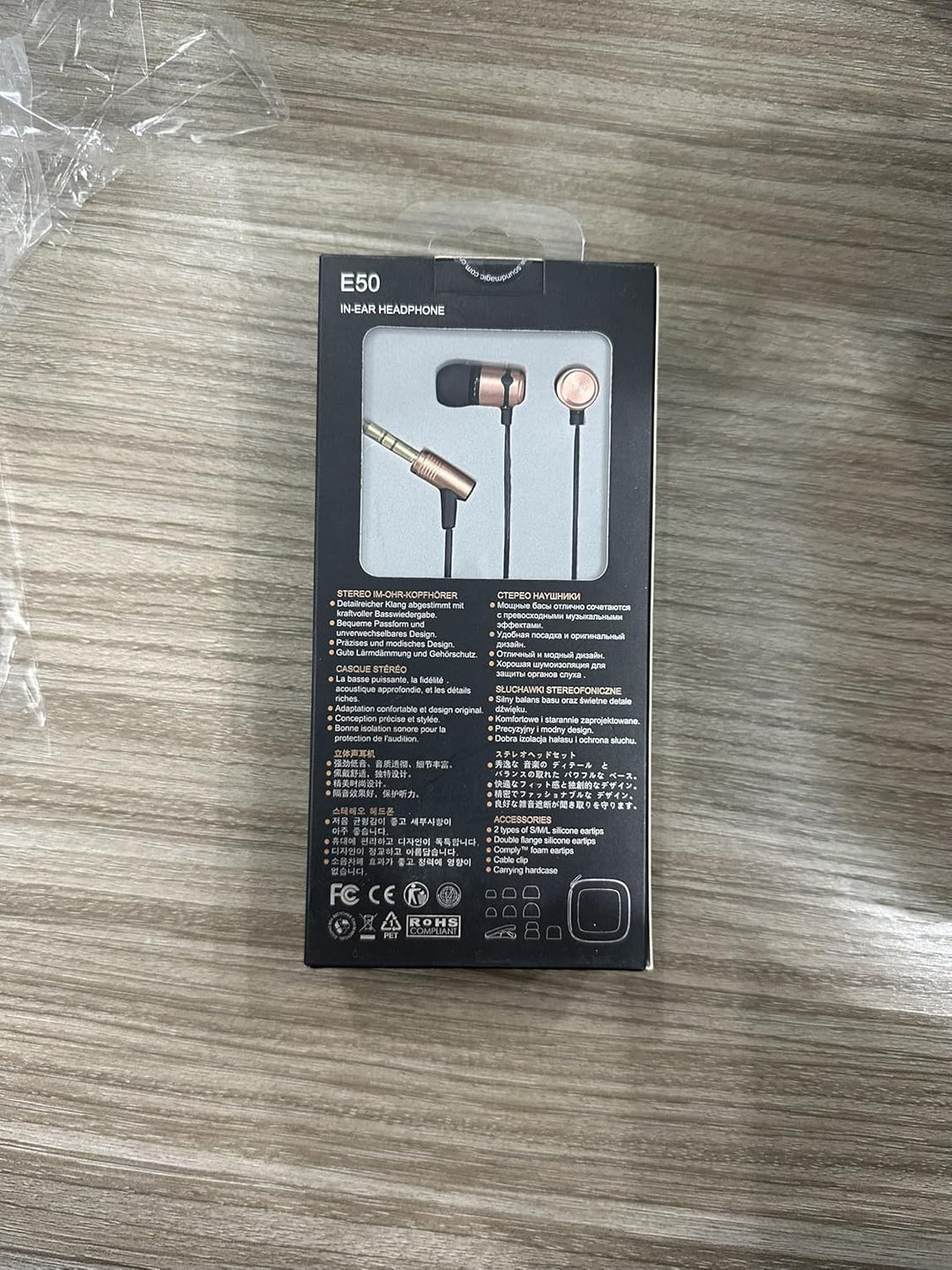 SoundMAGIC E50 Wired Earbuds Without Microphone, In-Ear HiFi Headphones, Noise Isolating Headphones,