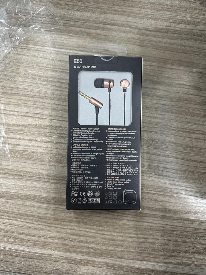 SoundMAGIC E50 Wired Earbuds Without Microphone, In-Ear HiFi Headphones, Noise Isolating Headphones,