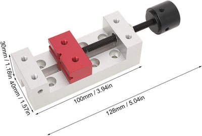 BuyWeek Mini Schraubstock, 50 mm Tischbank Schraubstock Mini Flachklemme Aluminium Bohrmaschinen Sch