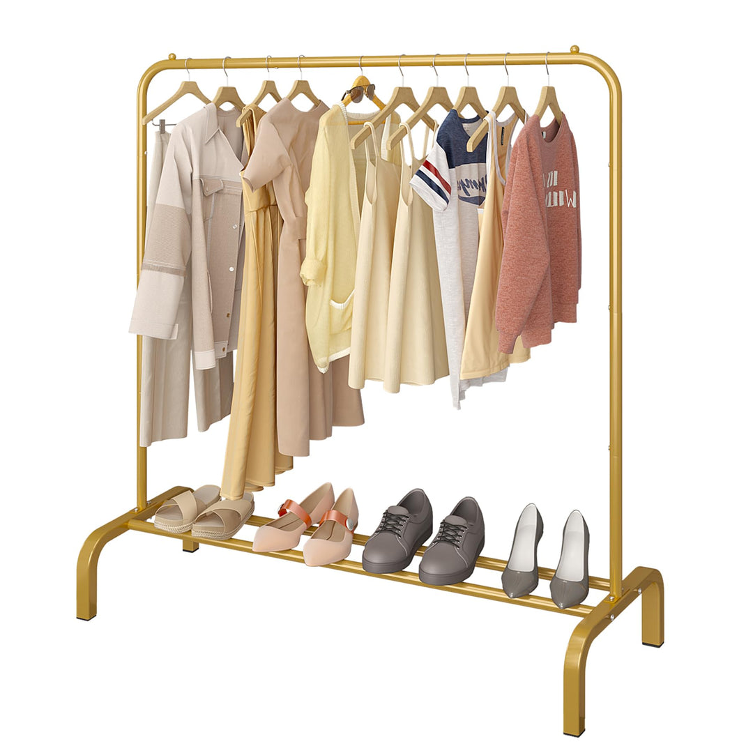 JIUYOTREE Kleiderständer 110 cm Metall Kleiderstange Kleiderstange Garderobe mit Untergestell für Mä