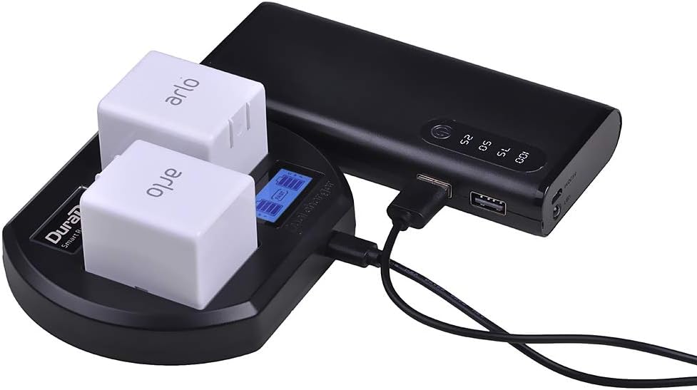 DuraPro LCD Dual Akku Ladegerät Ladestation für Arlo Pro, Arlo Security Light, Arlo Pro 2 & Arlo Go