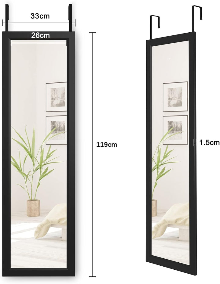 Dripex Wandspiegel 33x119cm Spiegel unbrechbarer Garderobenspiegel Flurspiegel höhenverstellbarer Hä