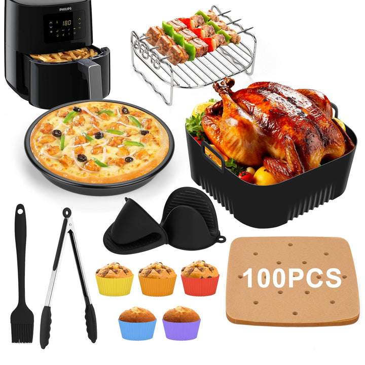 Heissluftfritteuse Zubehör für Philips Essential 4,1L (HD9200/HD9252/HD9255) - Wiederverwendbar, BPA