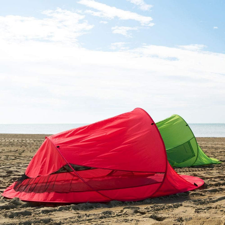outdoorer Pop up Strandmuschel Zack II - Wurf-Strandmuschel mit UV-Schutz 60, Sonnenschutz und Winds