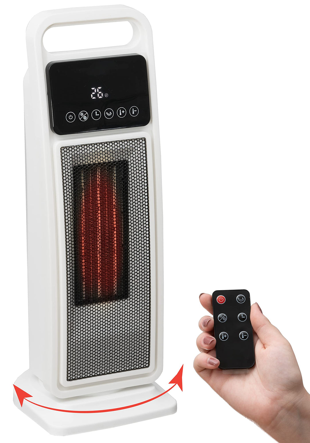 Elektroheizung & Ventilator 2000W LUX15 mit Fernbedienung Thermostat & Lüfter Heizgerät mobile elekt