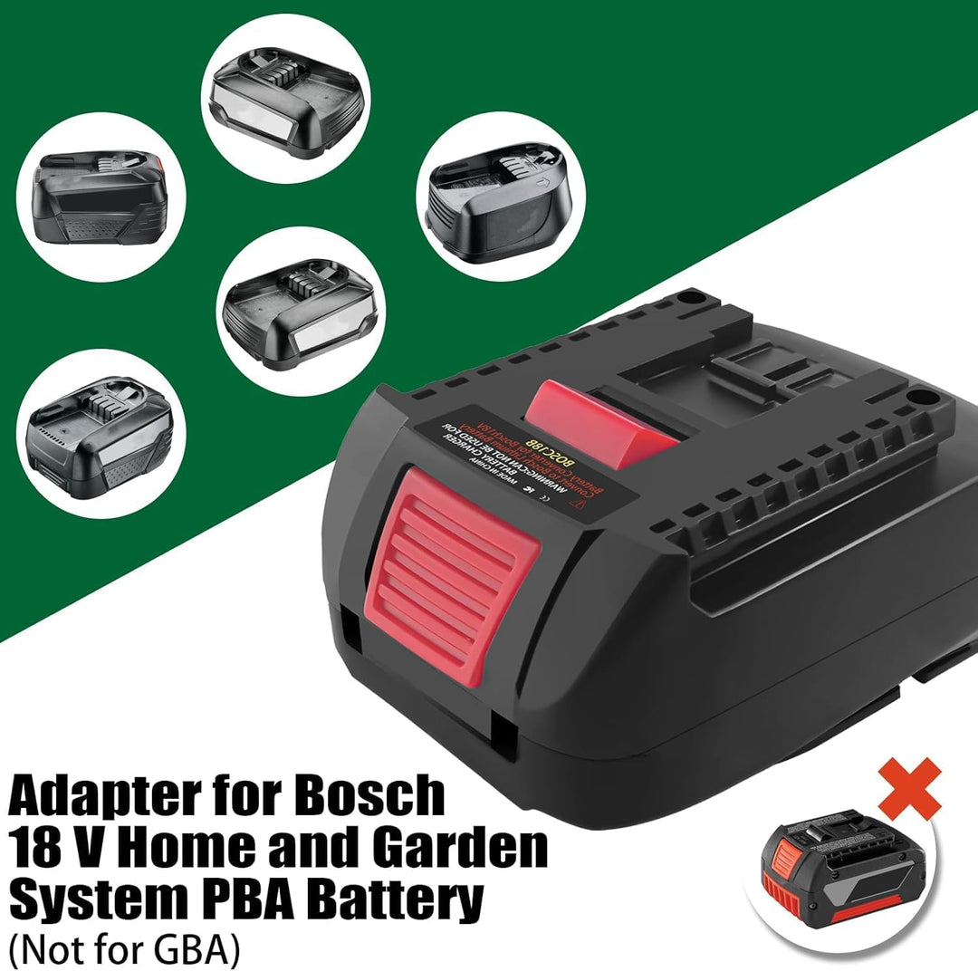 BOSC18B Batterieadapter für Bosch PBA auf GBA, Akkuadapter für Bosch PBA/PSB/PSR Akku auf Profession